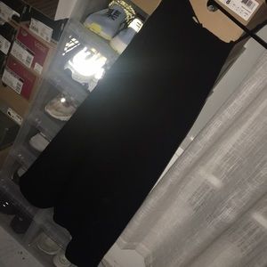 Black flowy to the knees dress